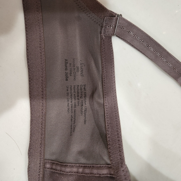 Soma Dark Gray Black Lace Detail 36D Bra - Picture 5 of 6